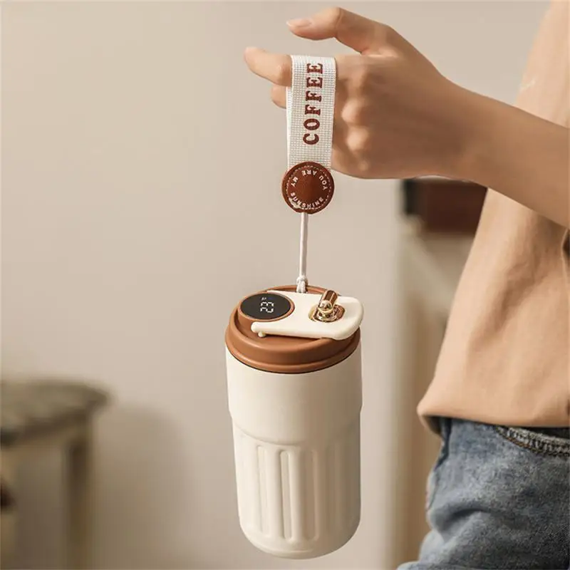 450ml Smart Thermos Bottle LED Temperature Display Coffee Cup 316 Stainless Steel Tumbler Mug Portable Vacuum Flasks Thermoses