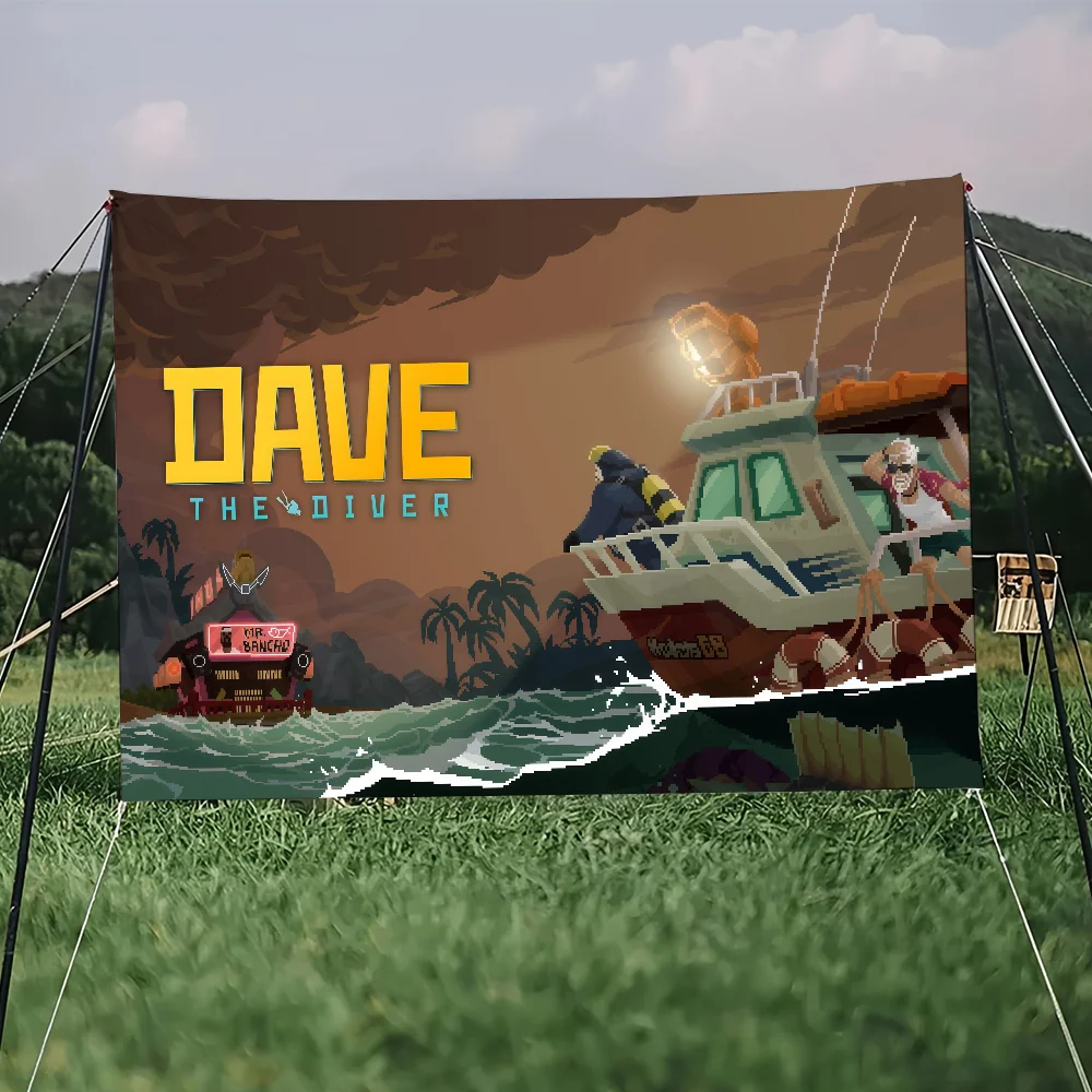 لعبة D-DAVE علم D-DIVER للتخييم في الهواء الطلق بار نزهة ديكور منزلي للحفلات لافتة زينة