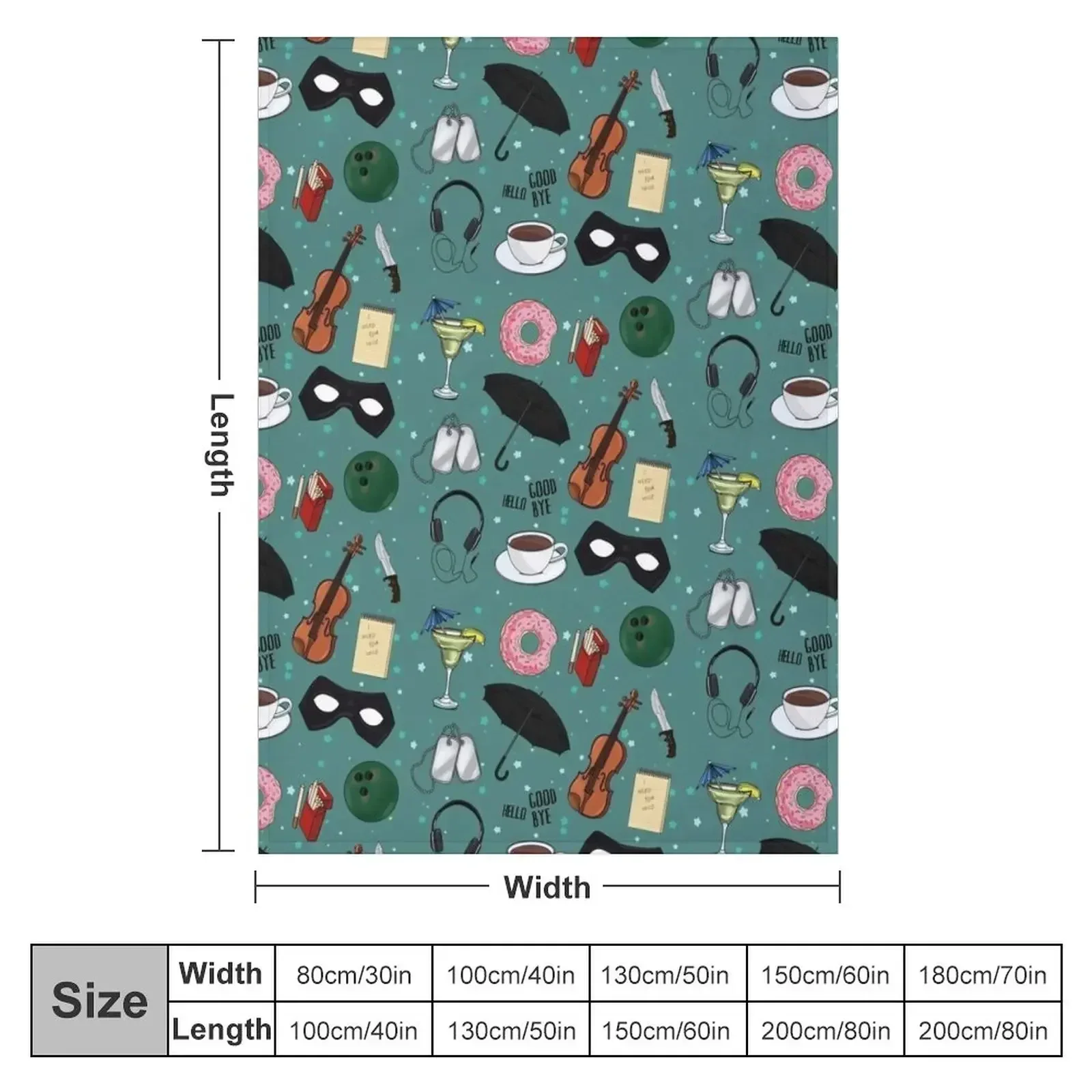 The Umbrella Academy Collage [in Green] Throw Blanket Extra Large Throw Picnic Plush Comforter Luxury Brand Blankets