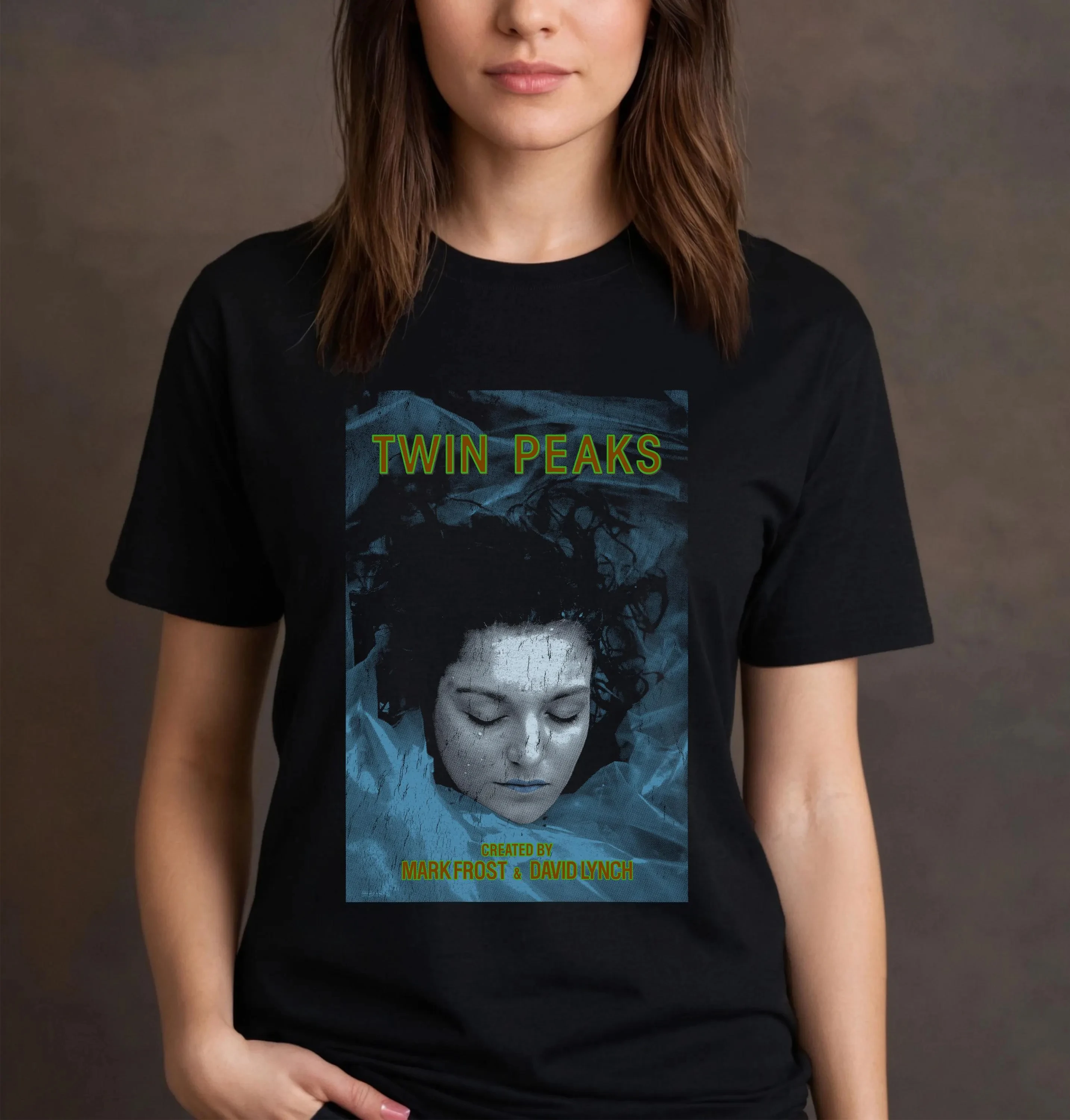 TWIN PEAKS Portrait Bedrucktes T-Shirt Damen und Herren Filmmuster Top Frühling/Sommer Lose Kurzarm Unisex T-Shirt