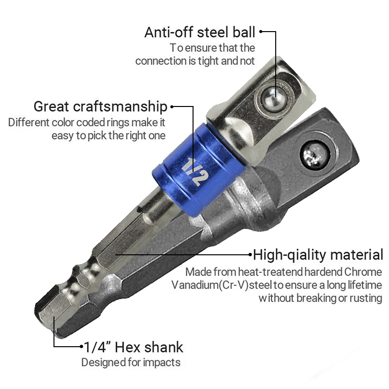 Imagem -04 - Xcan-hex Haste Brocas Extensão Rod Adaptador de Soquete Acessórios da Ferramenta Elétrica Impact Drill Adapter 14 38 12 Pcs