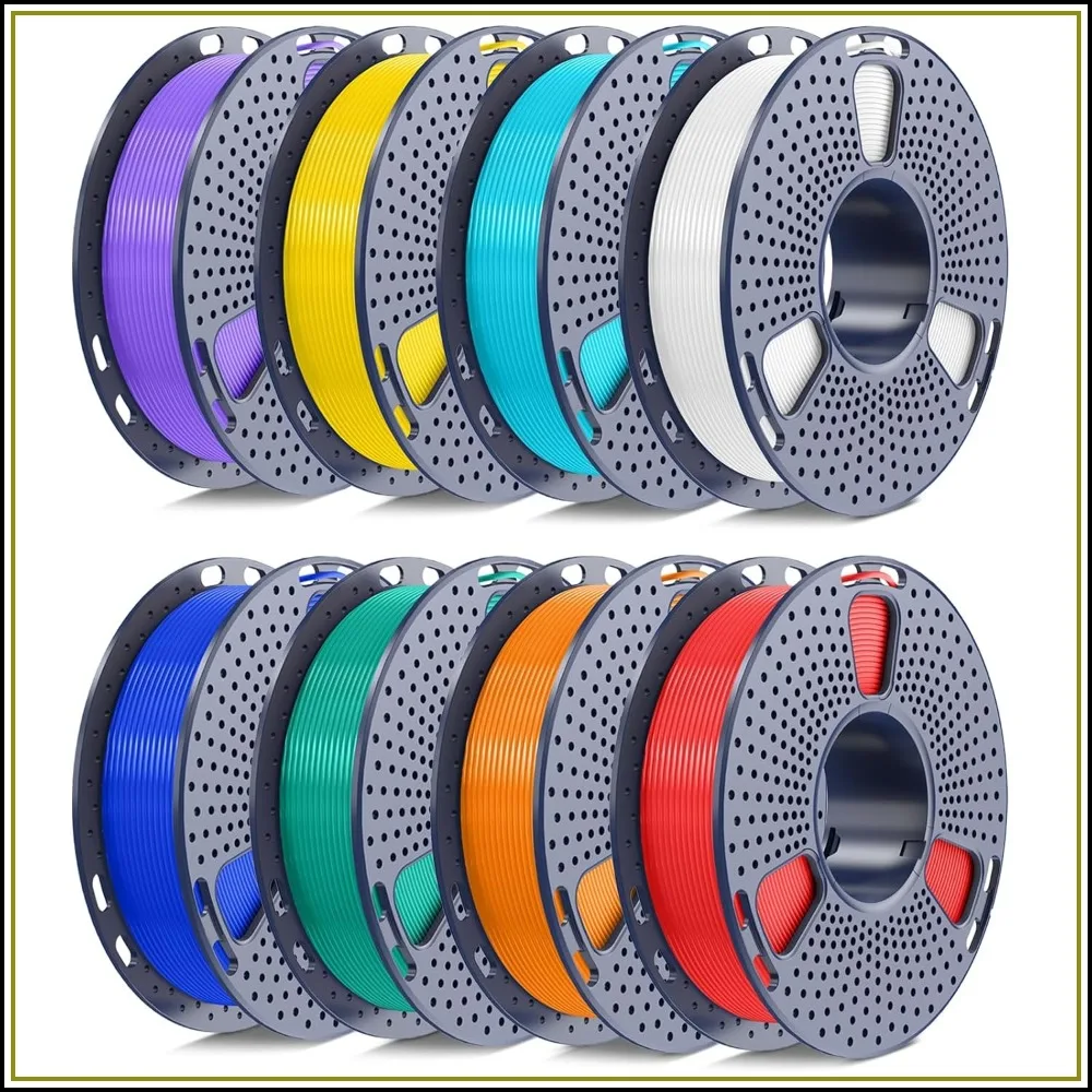 

250g PLA Filament 1.75mm Bundle, 8 Rolls, Neatly Wound, Individually Vacuum Packed, Multi-Color Set