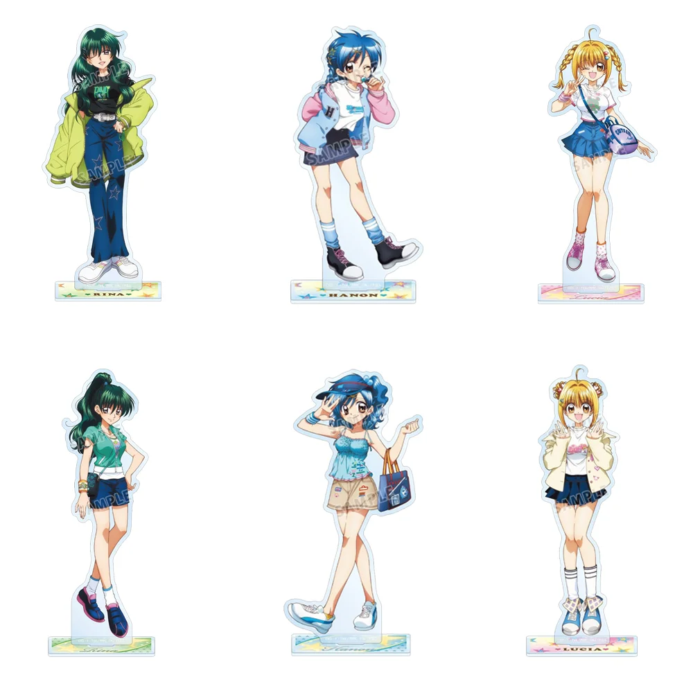15cm 6PCS Anime Mermaid Melody Pichi Pichi Pitch Keychain Acrylic Stand Figure Cosplay Character Gifts Decoration Goods Accesori