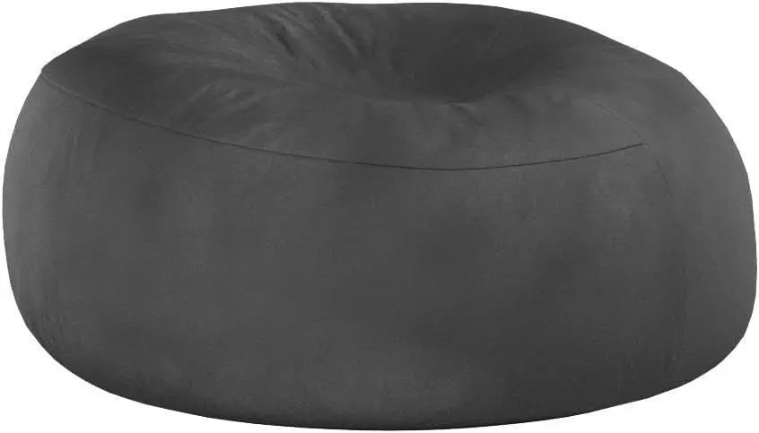 Sack Bean Bag Chair: Giant 8' Memory Foam Furniture Bean Bag - Big Sofa with Soft Micro Fiber Cover - Charcoal