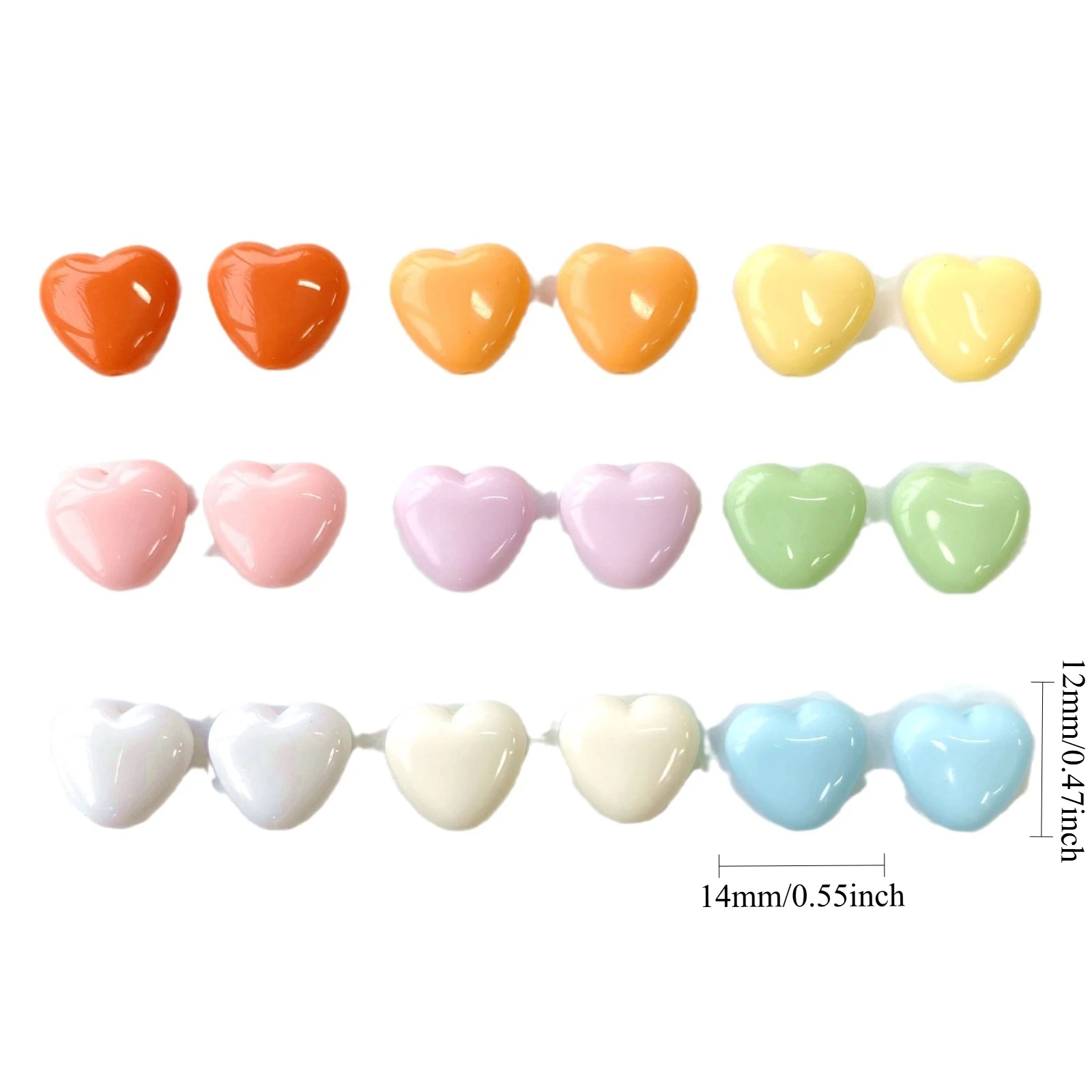 30/50/100Pcs, 12*14mm, Acrylic, Loose Beads, Love, Piercing, DIY, Jewelry Making Materials, Jewelry Accessories - view 5