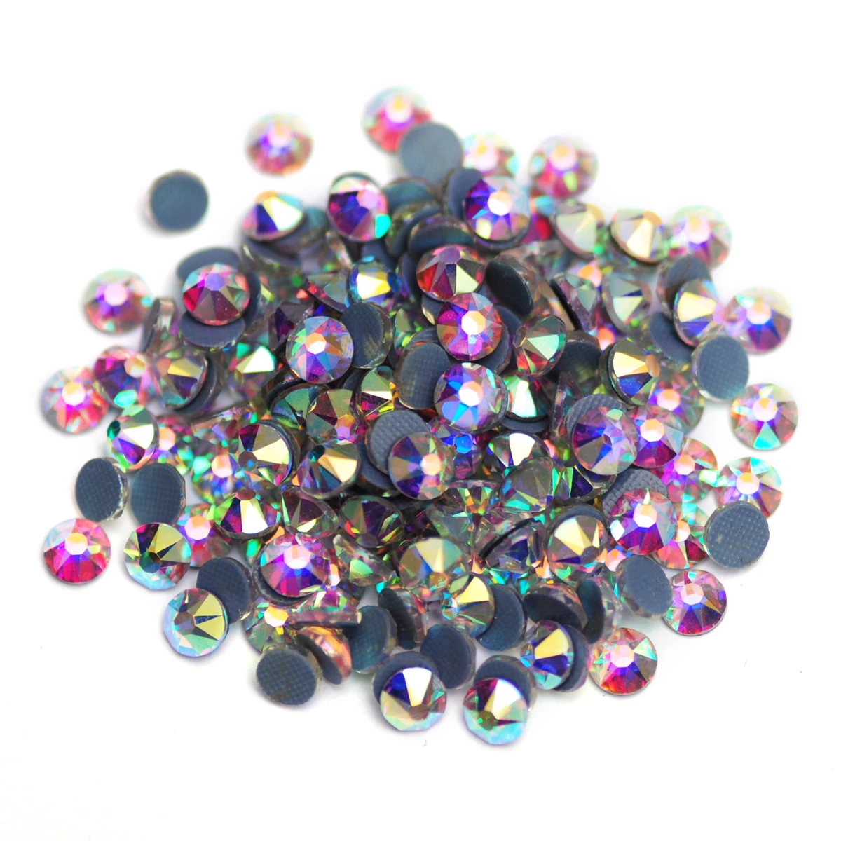 PUBRILEX-Crystal 16-Facetten Xirius Strass Schimmer AB Strass-Effekt Hotfix Flachrückseiten-Strasssteine für DIY-Kleidungsdekoration – Detail 4