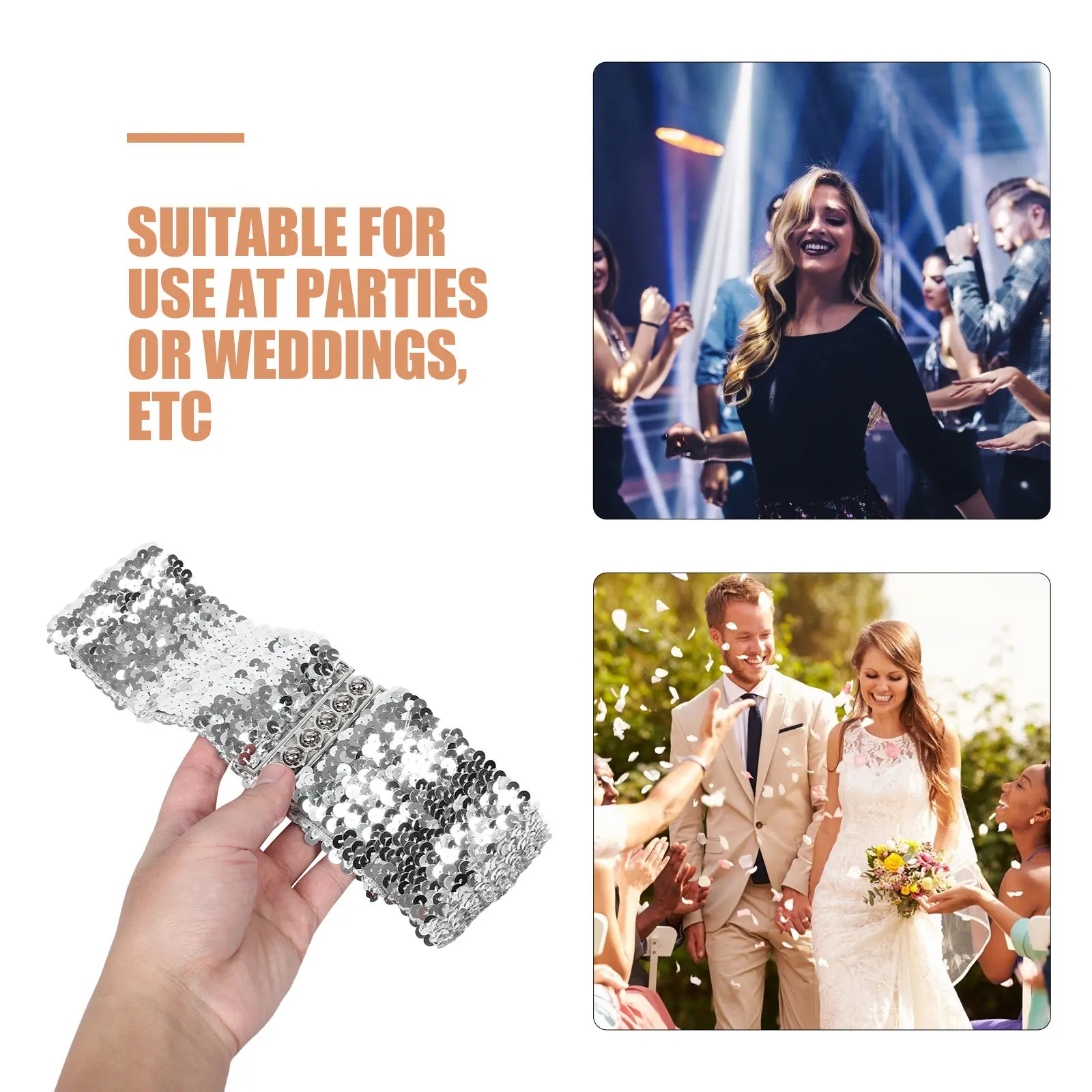 حقيبة خصر لامعة مكونة من قطعة واحدة للنساء، حقيبة كروس عصرية لامعة مقاومة للماء وخفيفة الوزن للسفر وحفلات المهرجانات الخارجية #5