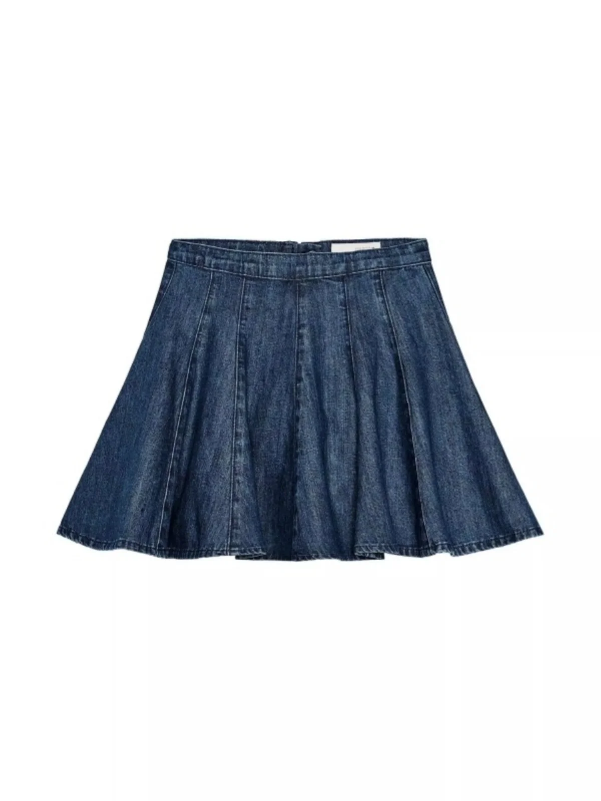 Spring Summer 2025 High Waist Stitching Decorated  Skirt ort Denim Skirt Women's Faion New Arrival Cotton A-Line Skirt