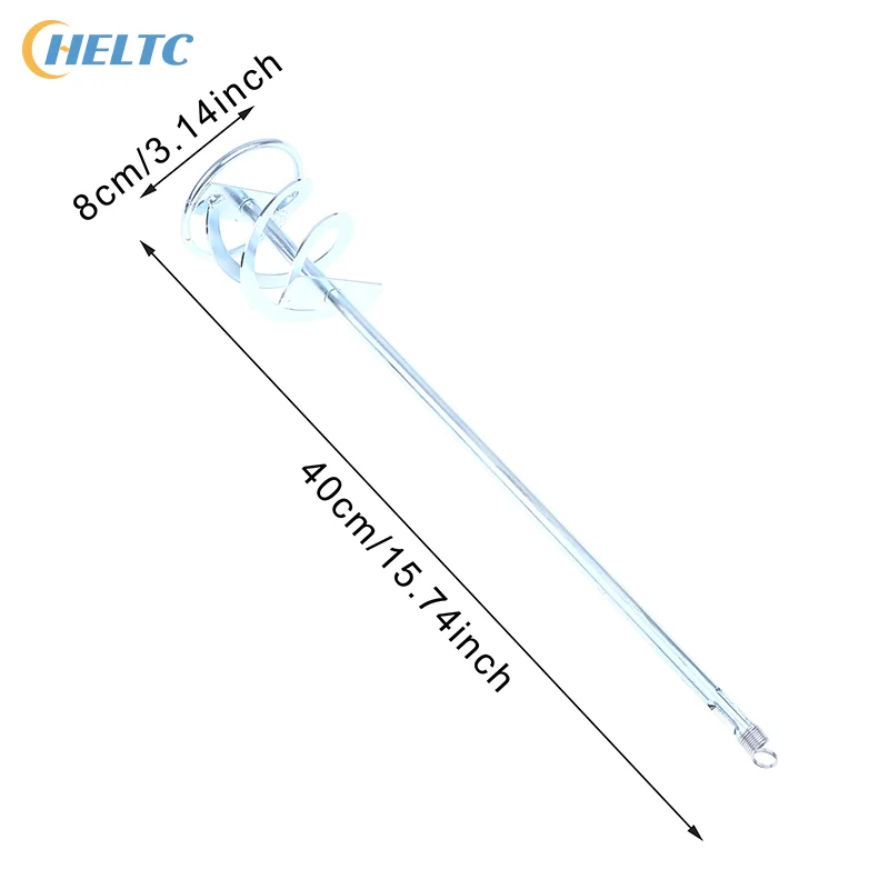 1Pc 400x80MM Mixing Paddle Rod Paint Cement Mud Mixer Electric Concrete Blender Bucket Mortar Stirrer For DIY Paint Dry Mix
