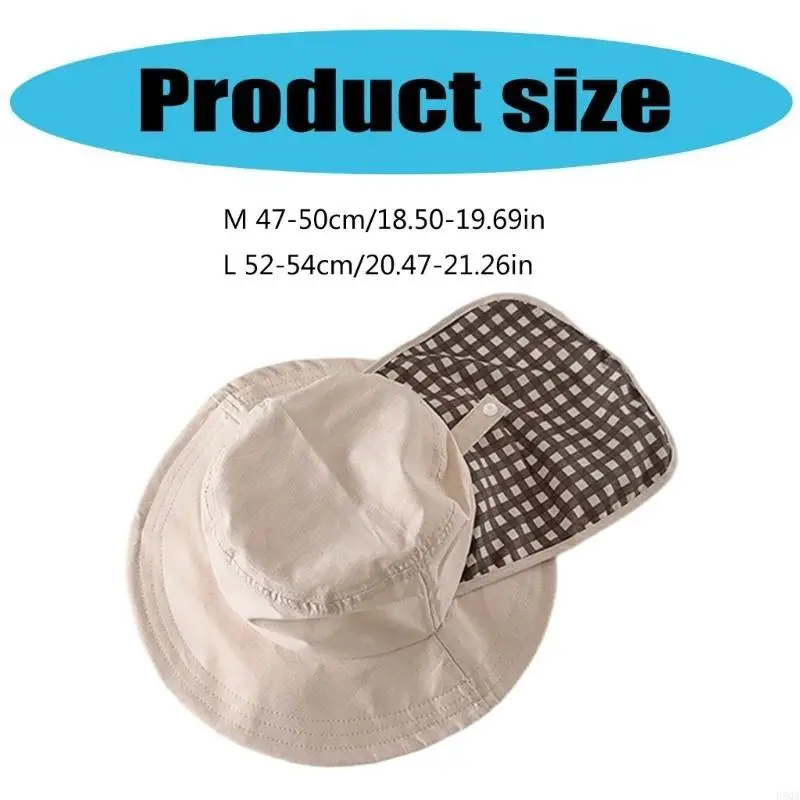 

D5QA Child's Sun Hat for Outdoor Exploration and Daily Fun Infants Baby Fisherman Hat Neck Cover Shawl Bucket Caps