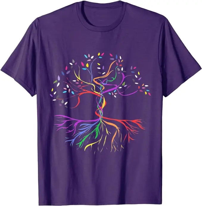 Tree Life Rainbow LGBT Cool Gay Pride Flag Ally T-Shirt Humor Funny Women's Fashion Lgbtq Proud Graphic Tee Y2k Top Novelty Gift