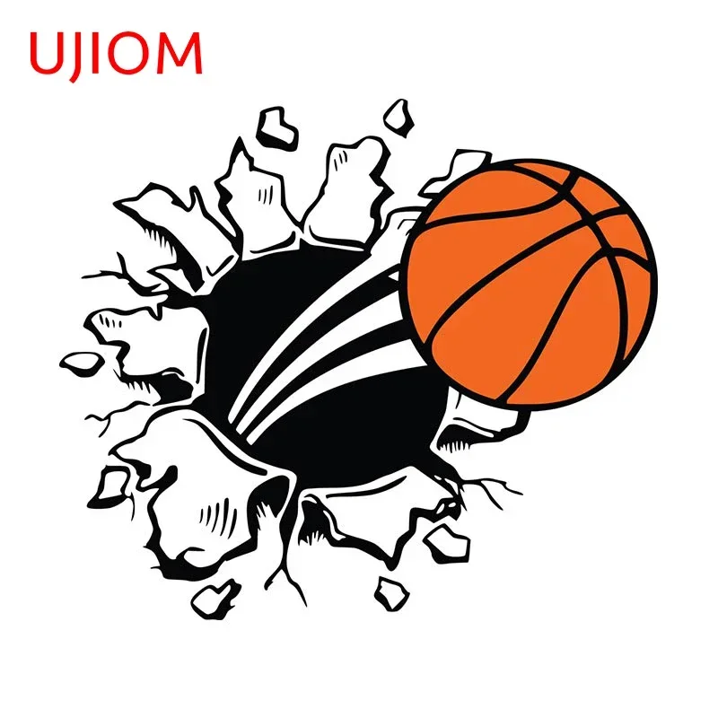 UJIOM Eye-catching Basketball Wall Sticker Scratch Proof Anime Decal Personality Living Room Refrigerator House Decoration