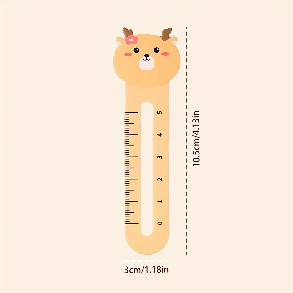 50-Pack Cartoon Animal Bookmarks, Dual-Purpose Bookmarks and Rulers for Office and School Use, Cute Bear and Kitten Bookmarks