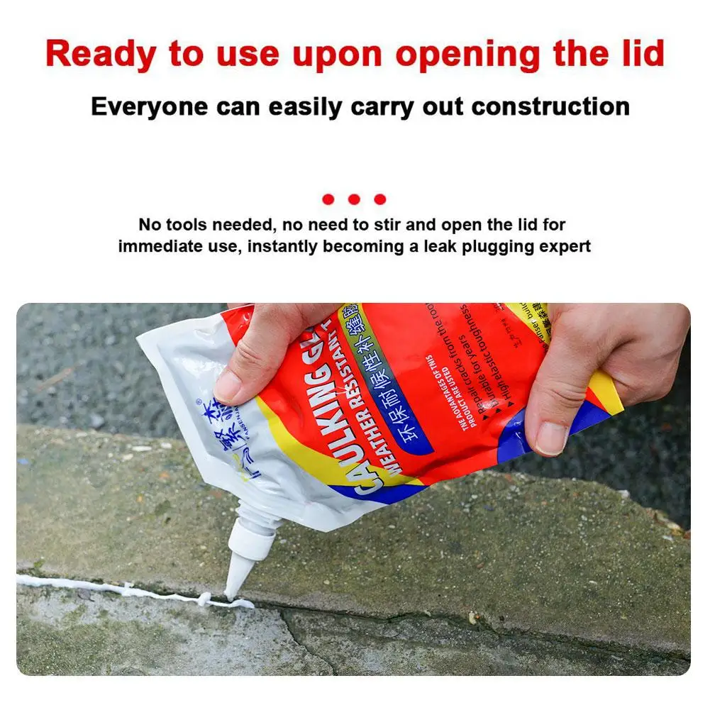 500g Slab Concrete Crack Waterproof Repair Sealant Roofing Cement Caulk Plugging Repair Material Crack Sealant Angle Pluggi B9Z3