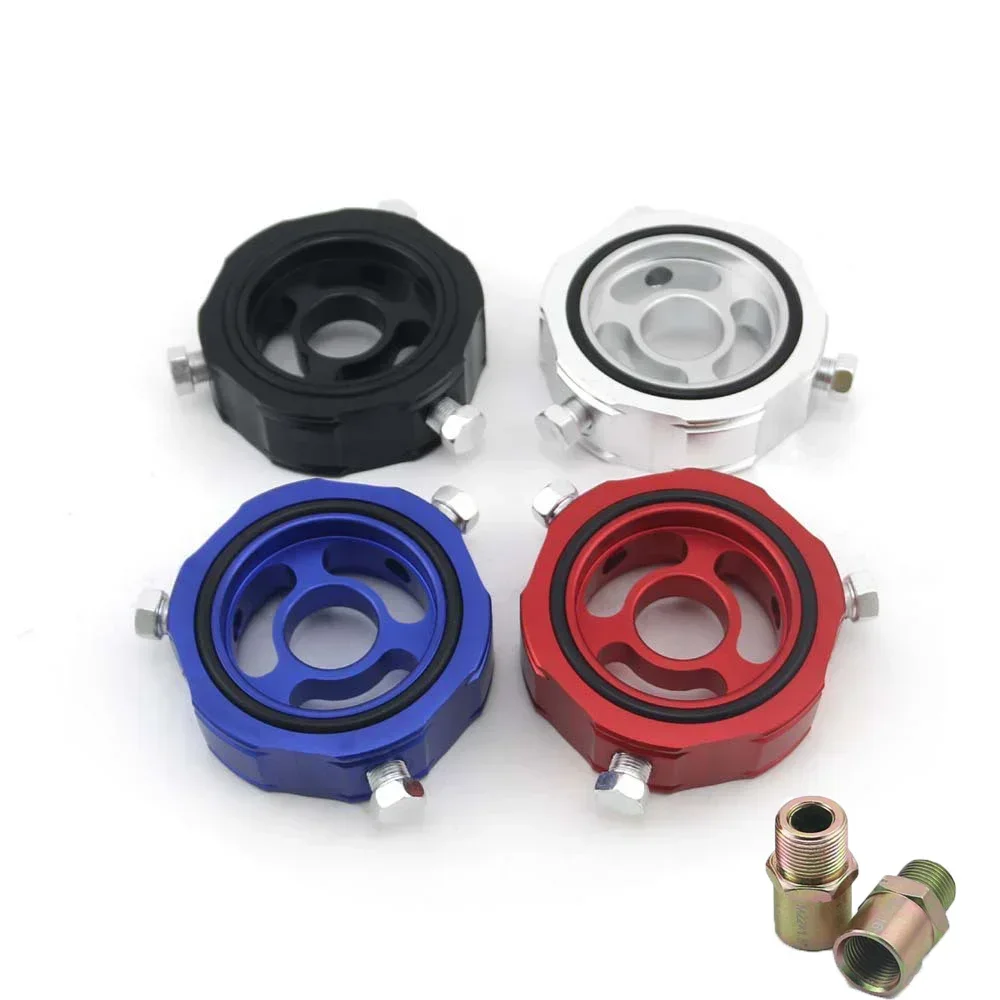 

M22x1.5 3/4-16 Universal Car Oil Filter Cooler Sandwich Plate Adapter Oil Pressure Temp Adapter Refit Instrument Oil Cake