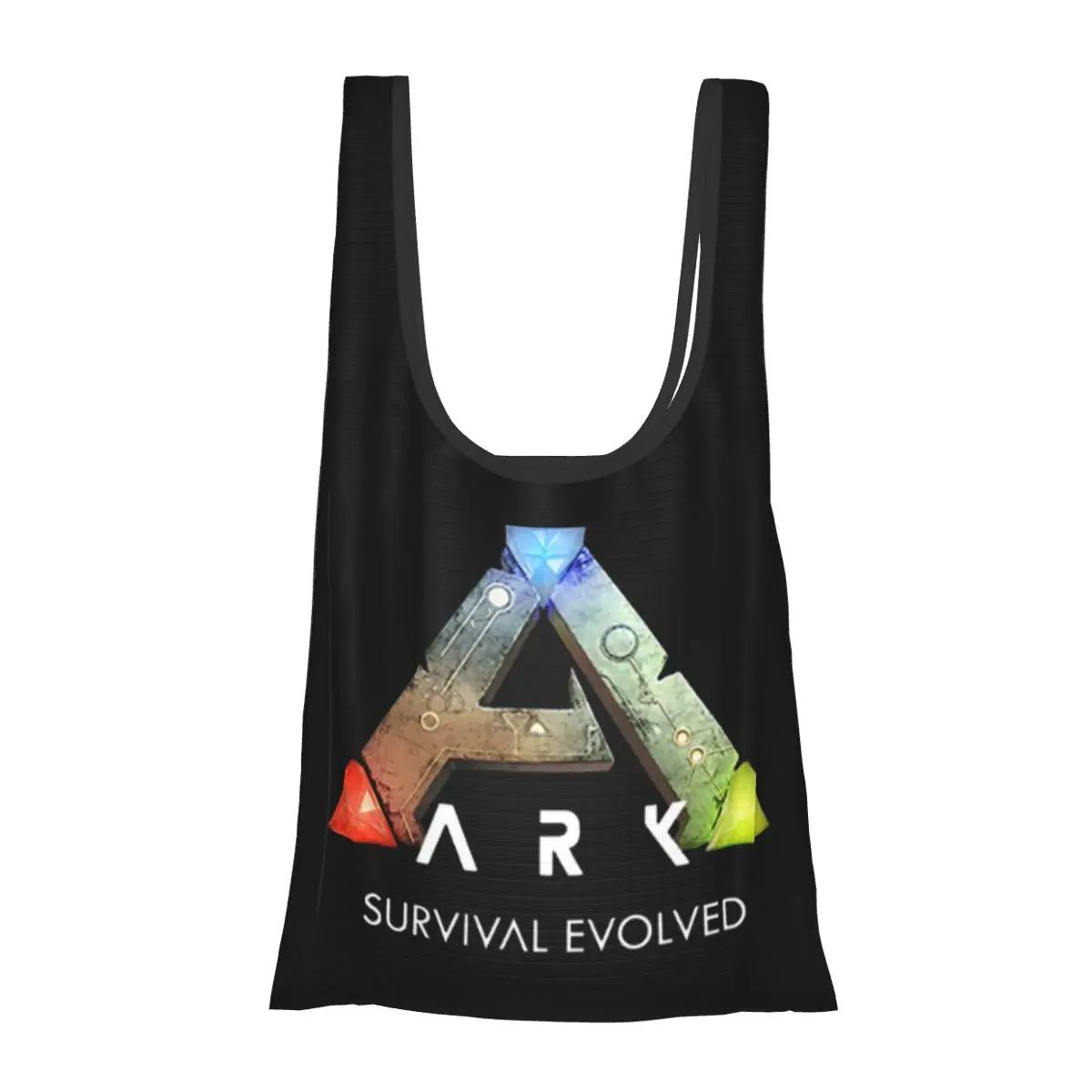 

Ark Survival Evolved (черный) Портативная сумка-тоут для покупок Большая вместительная сумка для покупок Продуктовая сумка Сумка на плечо