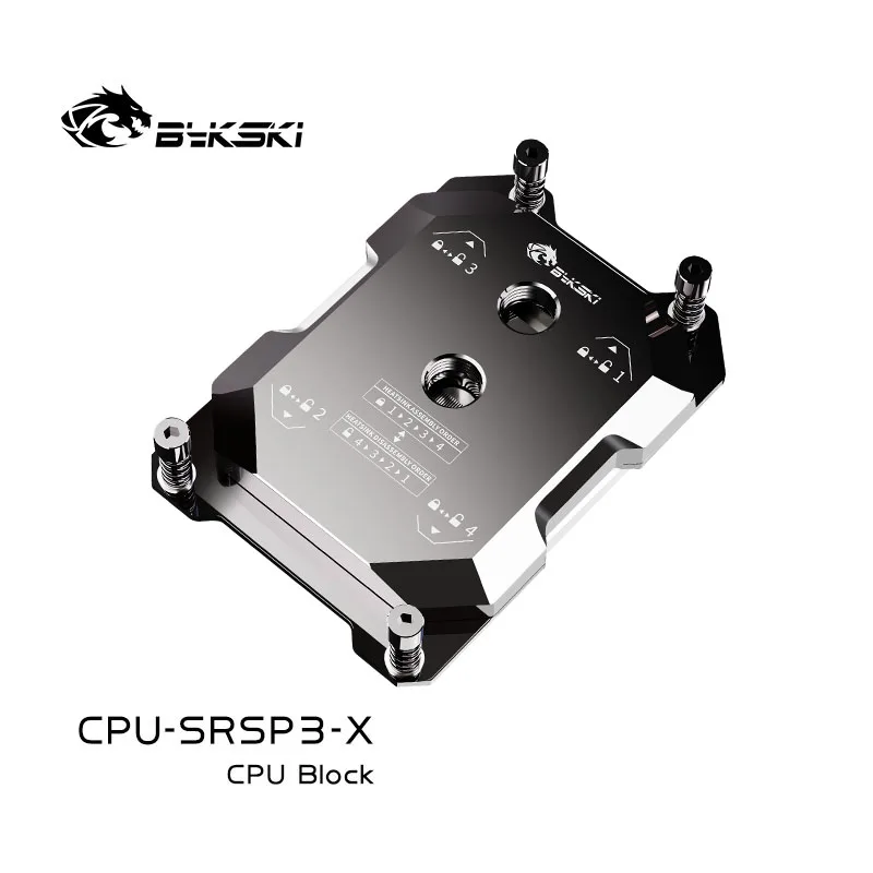 Bykski CPU Water Block Use for AMD TR4 Socket Rectangle CPU / Copper Metal Radiator Liquid Cooling System / CPU-SRSP3-X