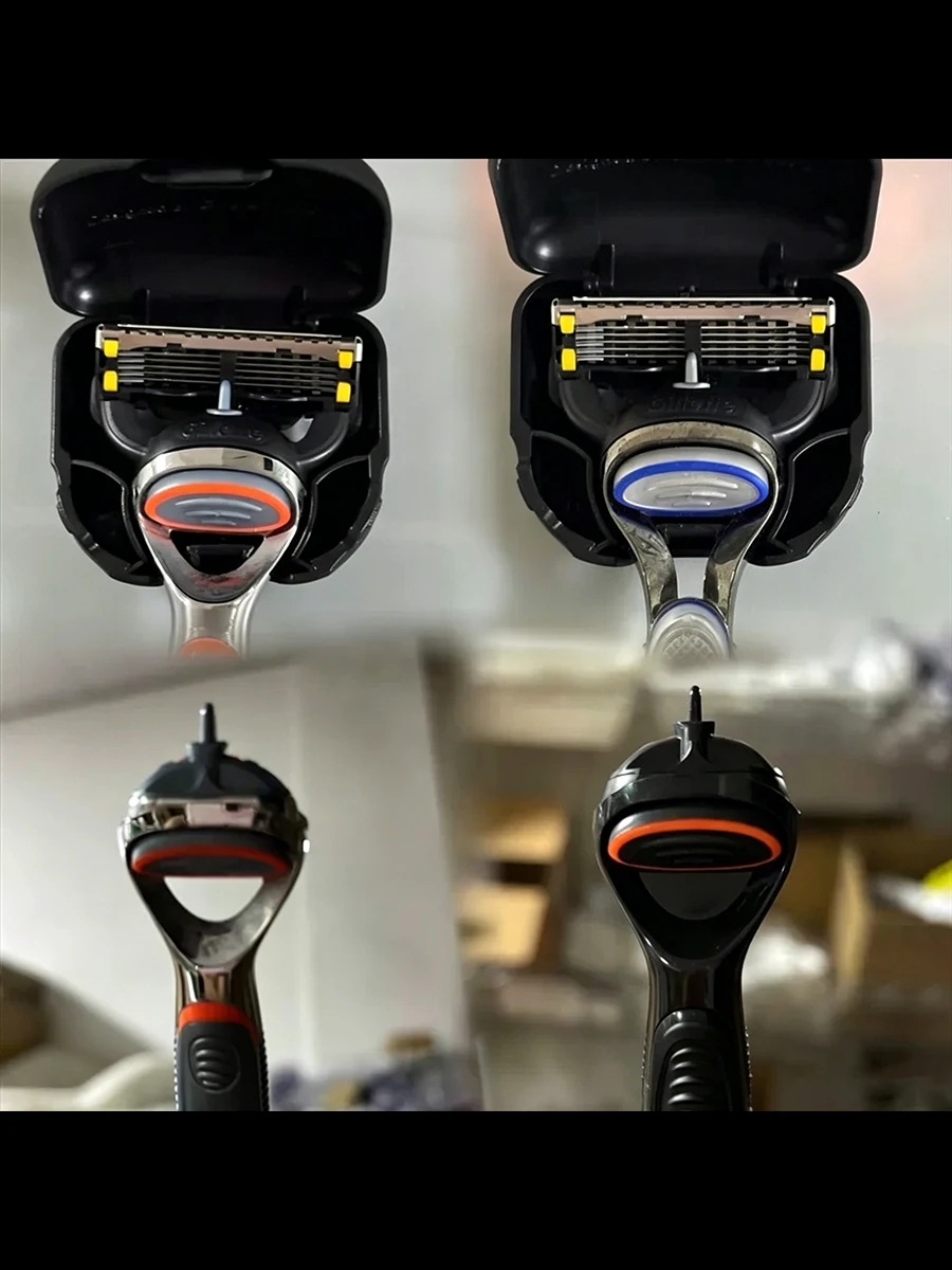 Gillette Rasierklingenkopf Reise-Schutzhülle Tragbar Mit Drainagelöchern Passend für Mach3 Fusion5 SkinGuard FlexBall Power Rasierer – Detail 5