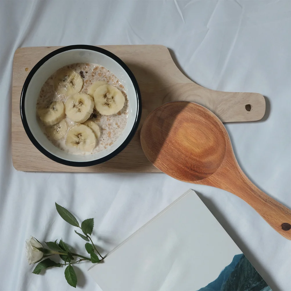 

Wooden Cooking Spoon for Rice Non-Stick Safe Fine Craftsmanship Scoop Serve Stir Soup Kitchen Utensil Home Cook Essential