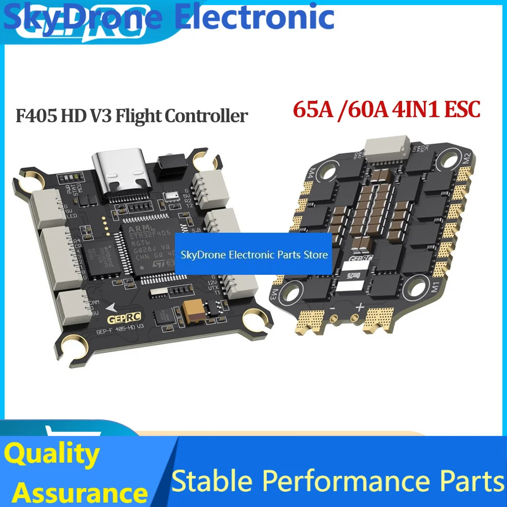 SkyDElGEPRC TAKER F405 HD V3 Flight Controller Betaflight OSD W/ AT7456E Chip 3-8S Lipo BLS 60A/65A 4IN1 ESC For FPV Quadcopter