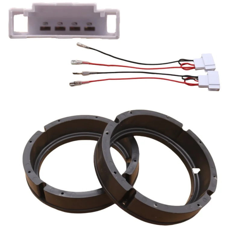 Bague de joint d'adaptateur de haut-parleur de voiture de 6.5 pouces avec combinaison de fil pour VW Passat 1998-2016 VW Jetta 1999