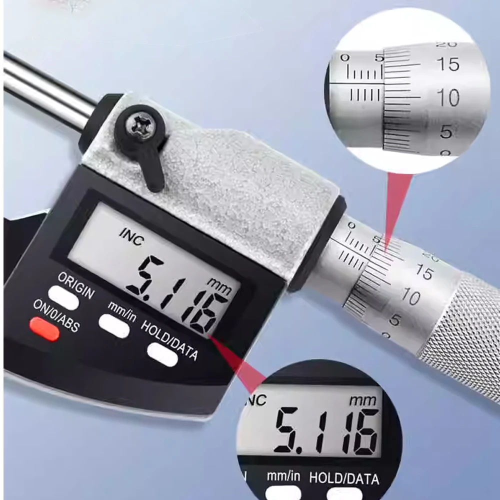 0-50mm Digital Outside Micrometer 0.001mm High Precision Electronic Thickness Measuring Micrometer Gauge