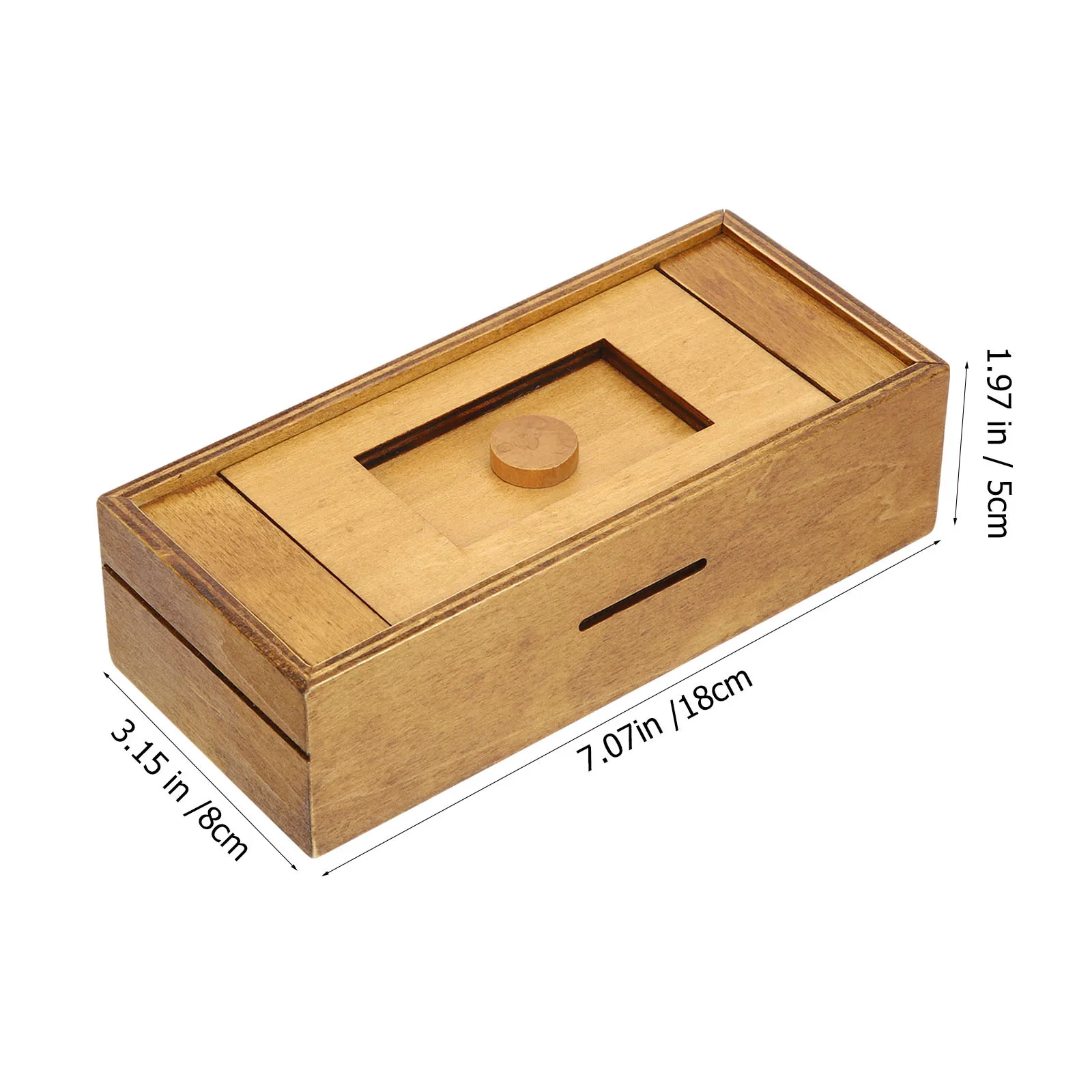 Wooden Puzzle Box for Kids Game with Hidden Compartment Develops Logic Hand Eye Coordination Creative Play Gift