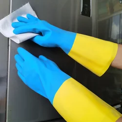 Cid and Alkali Resistant Cleaning for Household Scrubbe Repeatable Kitchen Dish Washing Rubber Gloves