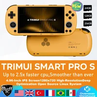 Consola de juegos portátil Trimui Smart Pro S, pantalla IPS de 4,96 pulgadas, sistema Linux, Joystick, iluminación RGB, videojuegos Retro, regalos Smartpros