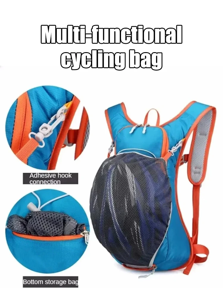 12L Outdoor-Sport-Rucksack für Radfahren, Laufen, Wandern mit Hydratationsblase, Helmhalterung, wasserdicht, ultraleicht – Detail 7