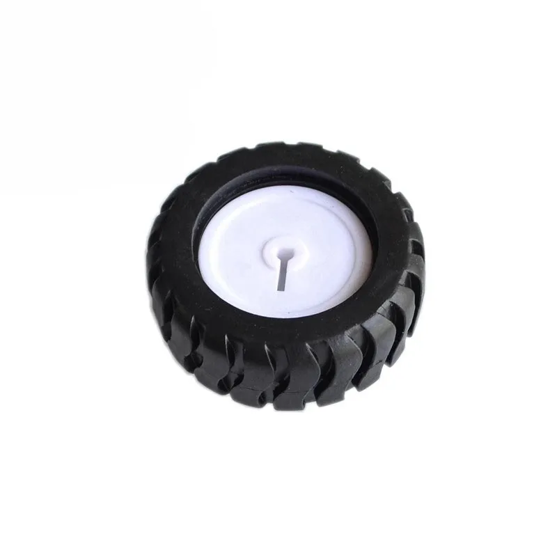 2-200Pcs D-axis Rubber Tire Robot Accessories 43MM Tracking Car Model Wheels with N20 Deceleration Motor