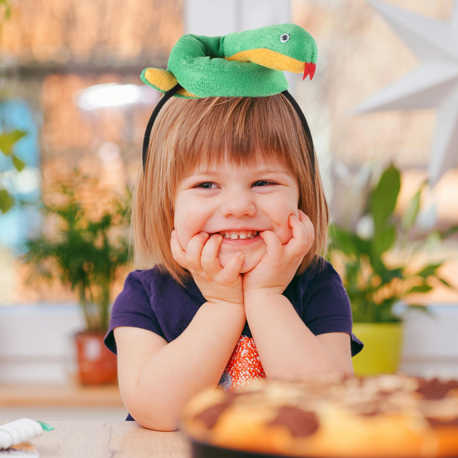 

Green Snake Headband for Kids Women 3DAnimal Hair Accessory Cosplay Costume Party Decorative Props Birthday Masquerade