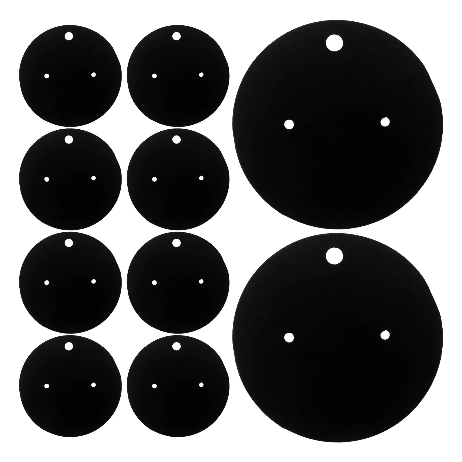 100Pcs Round 5Cm Black Earring Display Cards Jewelry Packaging Card for Ear Studs Dangle Earrings Retail Boutique Gift