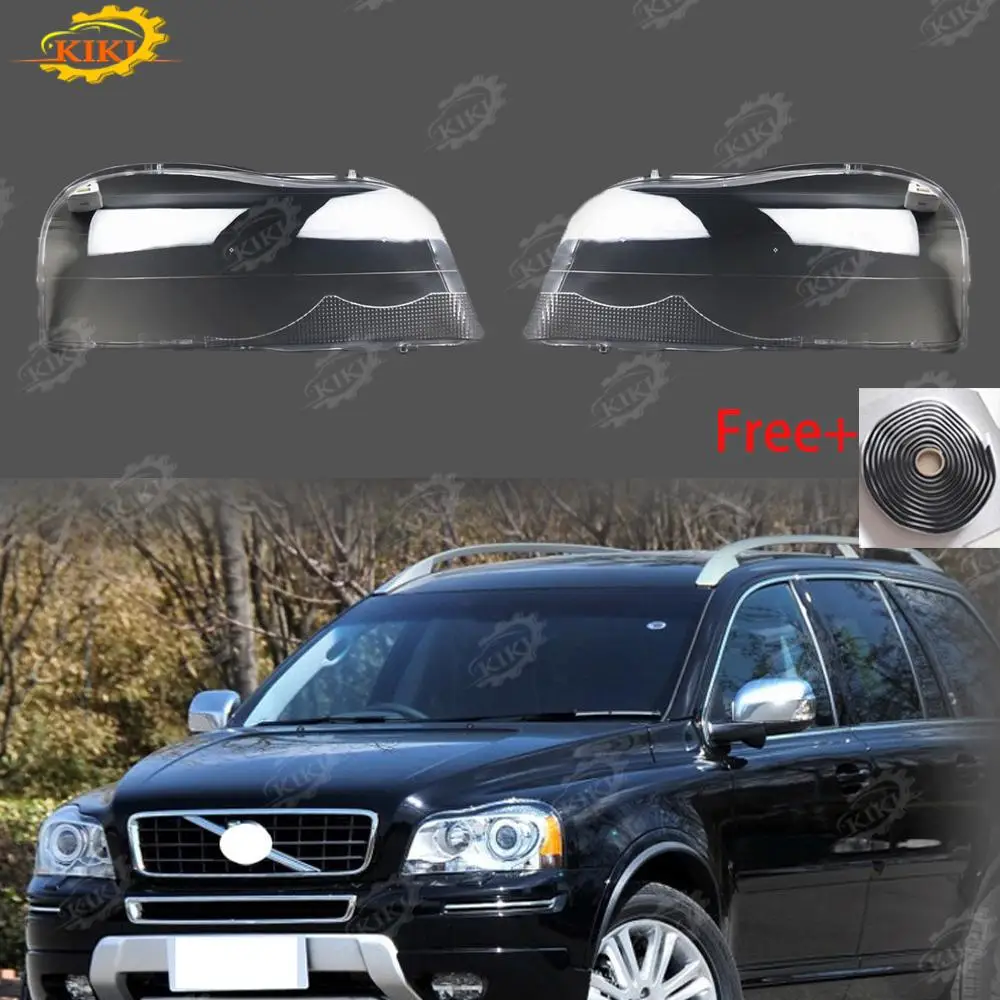 

Для Volvo XC90 2004-2013 Сменная крышка, пара ламп, линза для фар автомобиля + клей