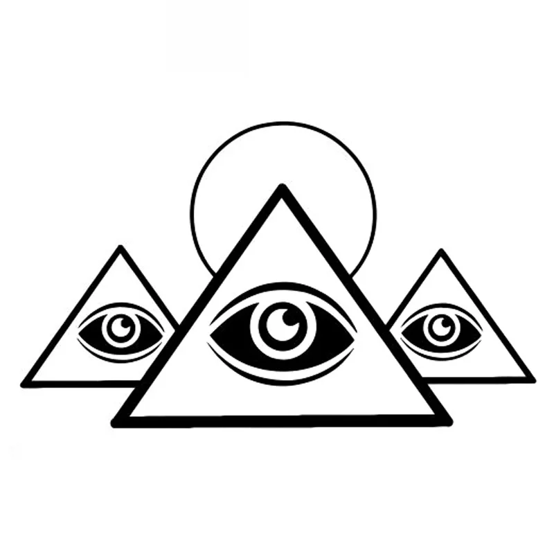 Наклейка на автомобиль с пирамидой и глазом масонов, водонепроницаемая виниловая наклейка, размер 20 см*12 см
