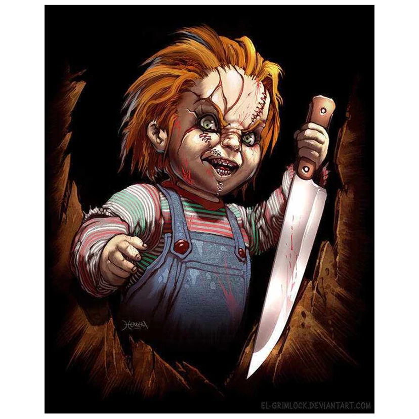 5D DIY Full Square Round Drill Chucky Diamond Painting Ghost Baby Embroidery Cross Stitch Rhinestone Mosaic Home Decor Art AA729