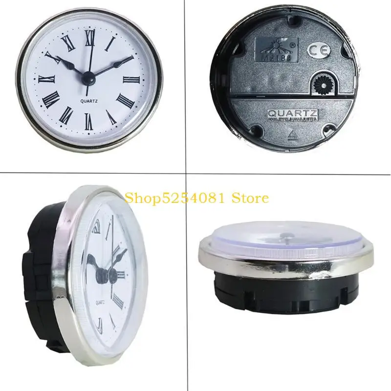 AXYC Stylish 65mm Clock Insert DIY Movement Round Clock Head Inlaid Reliable Time Display, Suitable for Various Settings