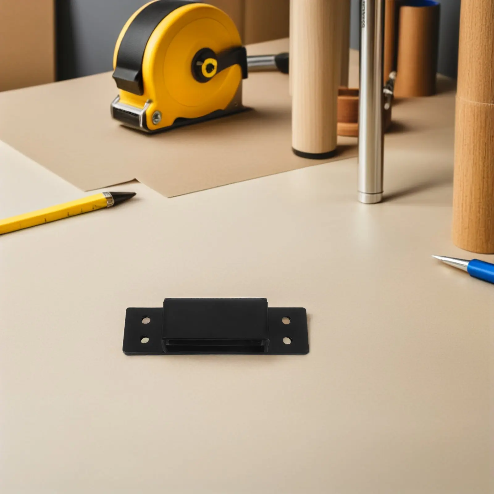 Heavy Duty Concealed Pivot Door Hinge Black Flush Mount Hidden Hinge for Bookcase Cabinet Cupboard Fence