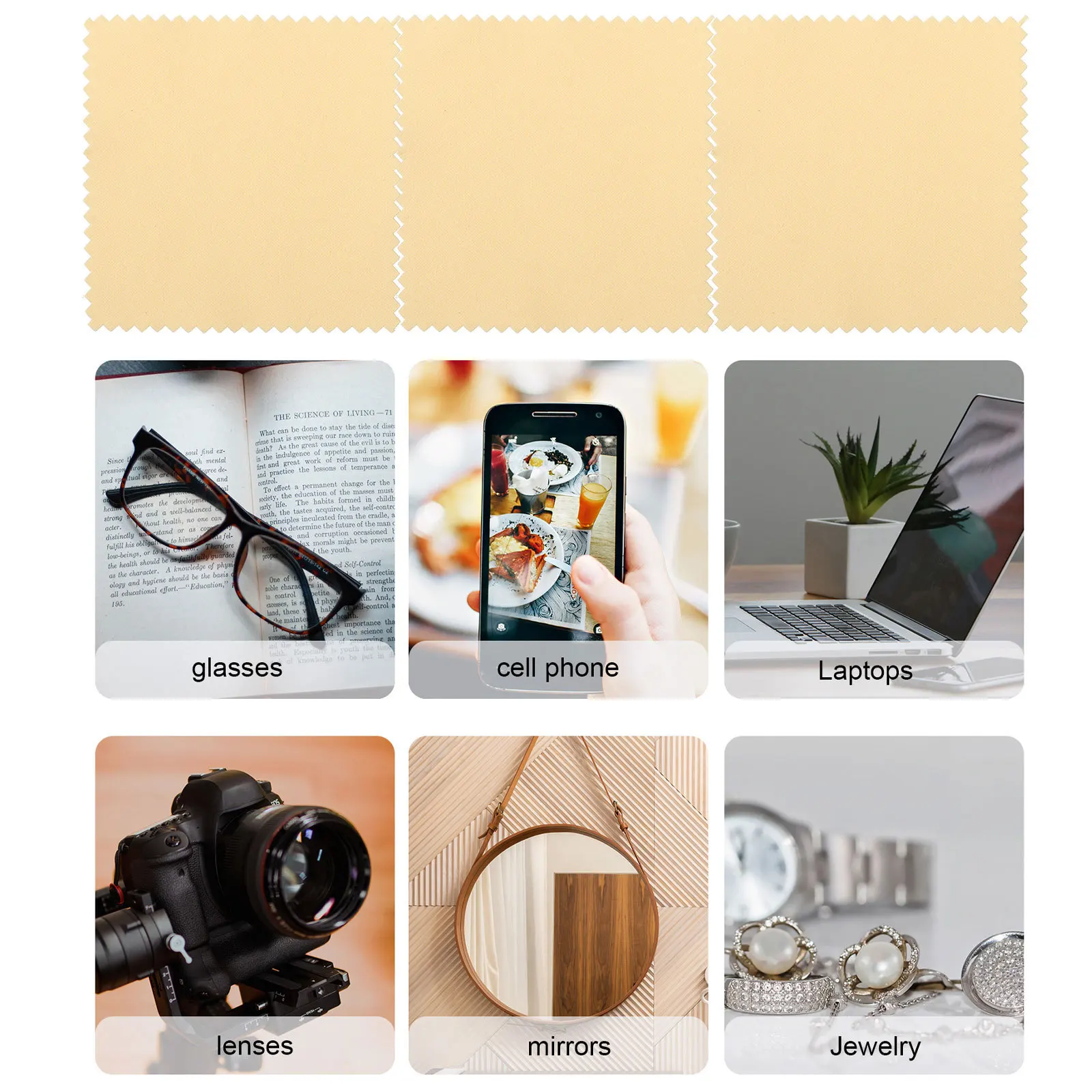 

30Pcs Silver Polishing Cloths Jewelry Cleaner Durable Construction Easy Carry Max Gloss Silver Cleaning Cloth Polishing Cloth