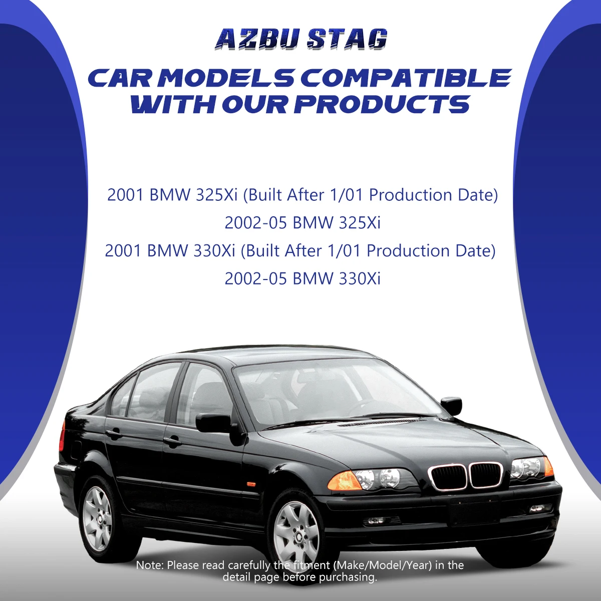 AzbuStag 6 pezzi anteriore inferiore sinistro destro boccola braccio di controllo giunto sferico per BMW 3 E46 325xi 330xi AWD 2001 2002 2003 2004 2005