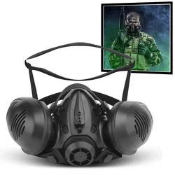 Tactical Respirator Mask Airsoft Face Protection Mask Paintball Half Face Mask Tactical Face Mask for Hunting Shooting Halloween