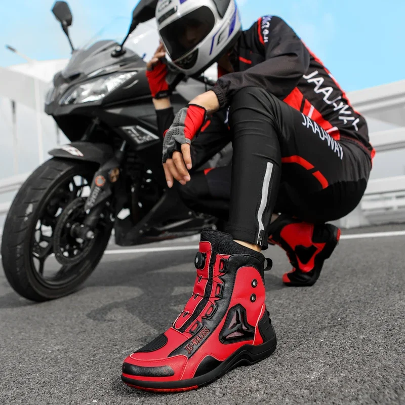 

Riding Tribe Motorcycle Boots Men Motocross Bota Moto Motorboats Shoes Motorbike Racing Career Bicycle Speed Boots