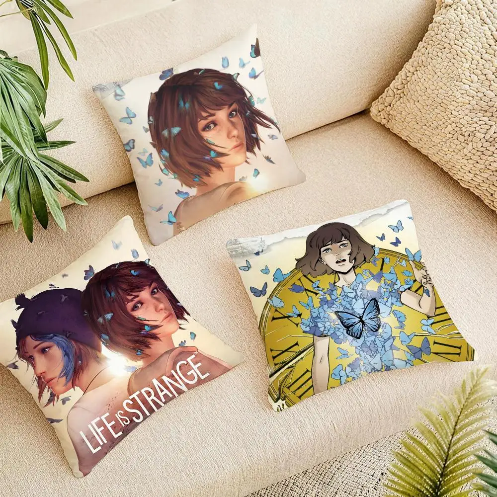Life Is S-Strange Game Cushion Cover Organic Linen Square Pillow Case Naturally Durable Hypoallergenic Gentle On Sensitive Skin