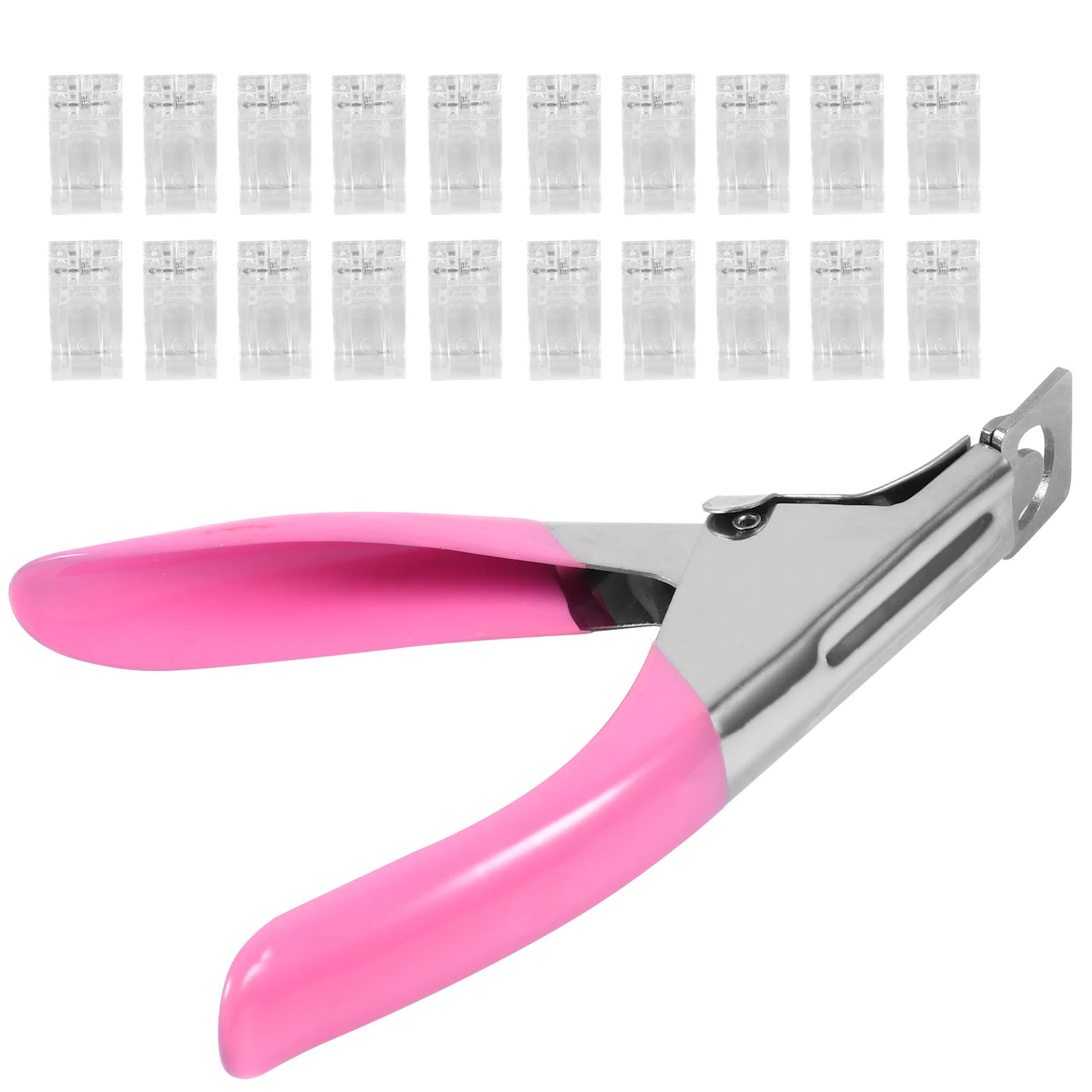 

20pcs Nail Tips Clips Quick Building Kit Reusable Nail Art Extension Tool Set Gel Manicure Diy Salon Transparent Clipper