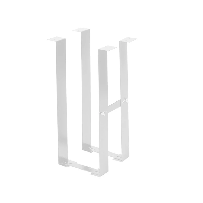 1 Set Under Desk PC Mount Bracket for Computer Case Computer Mainframe Hanger Host Box Stand Bracket Rack White-A09I