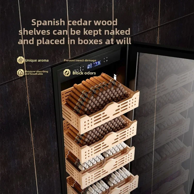 BG. cigar cabinet constant temperature and humidity cedar wood liner temperature control wet wine refrigerator