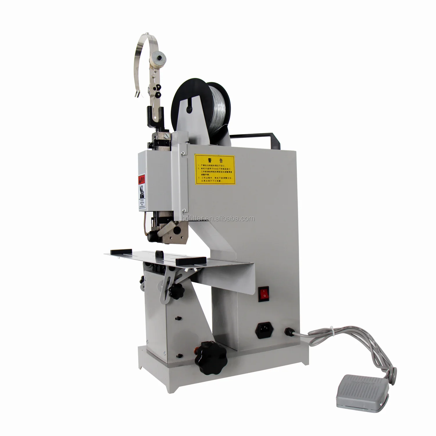 WS-601 Semi Automatic Electrical Omron Motor Flat Saddle Corner Wire Exercise Book Stitching Folding Binding Machine High-Speed