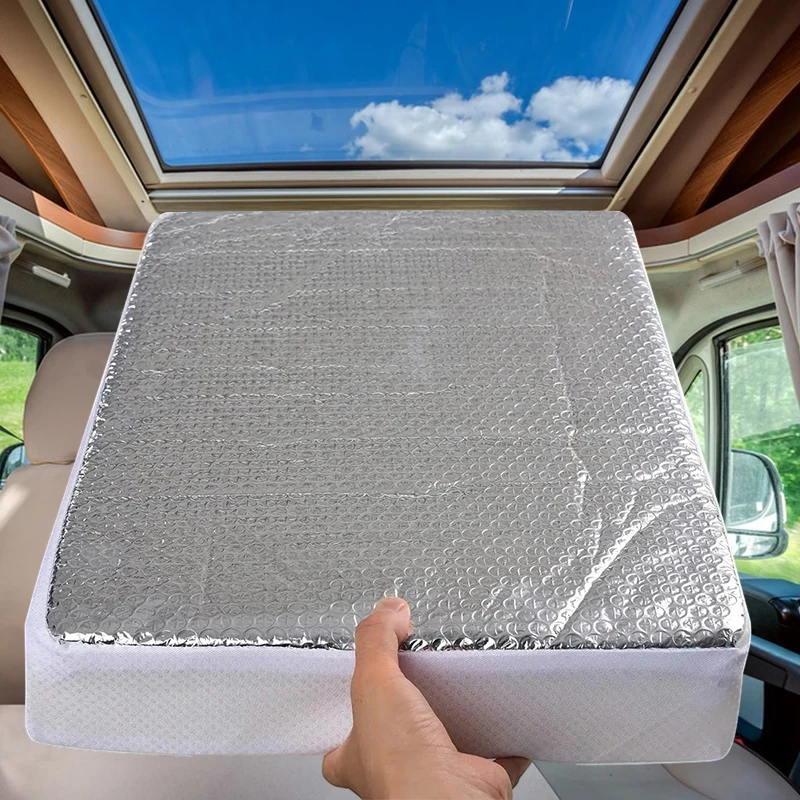 RV Szyberdach Osłony przeciwsłoneczne Dach samochodu kempingowego Izolator wentylacyjny UV Blok folii aluminiowej Odblaskowa osłona przeciwsłoneczna