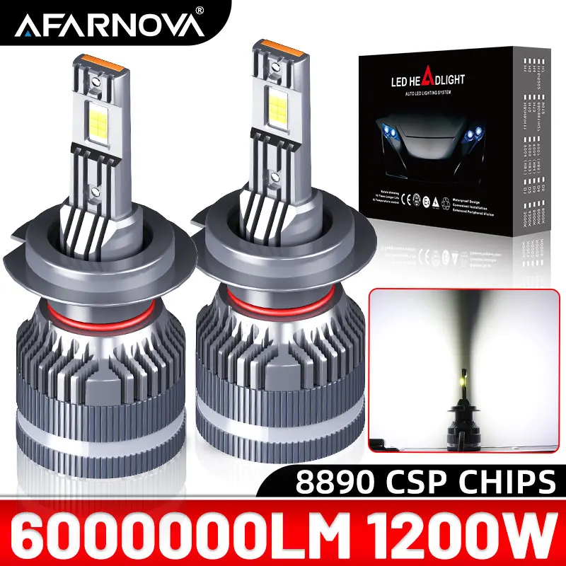

1200W H7 H4 LED Headlight Bulbs H1 9005 9006 9012 H11 Super Bright 600000LM 6000K CANBUS Auto Turbo Fog Lamp High Low Beam 12V