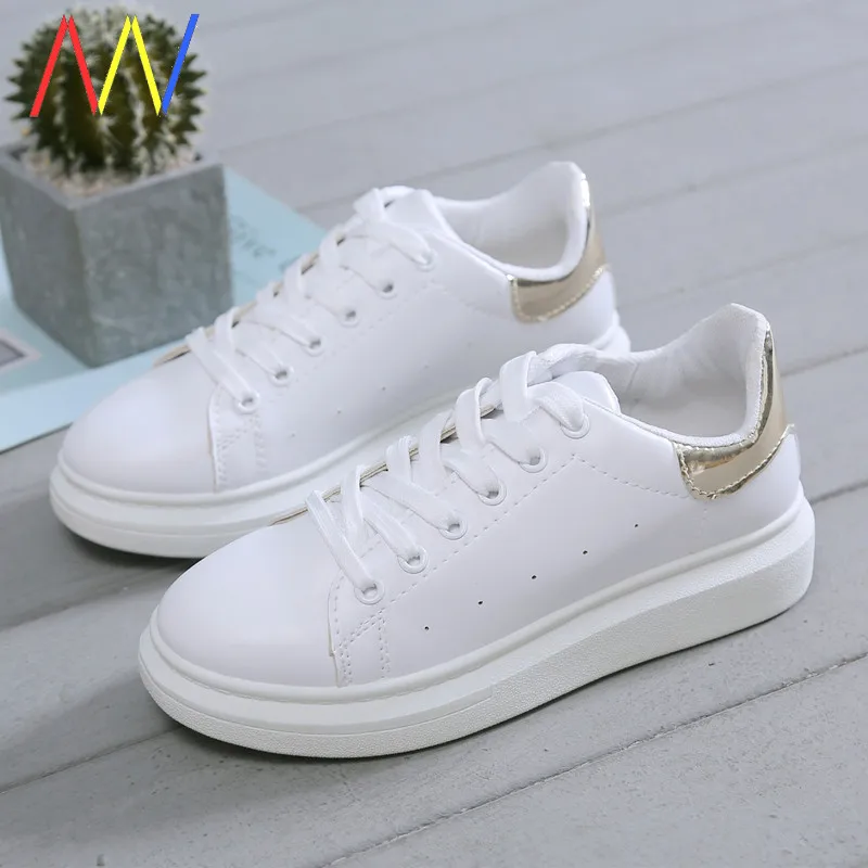 

Женские белые кроссовки для бега Sport Casual oes Корейский Sle с круглым носком на плоской подошве с резиновой подошвой Faionable Single oes